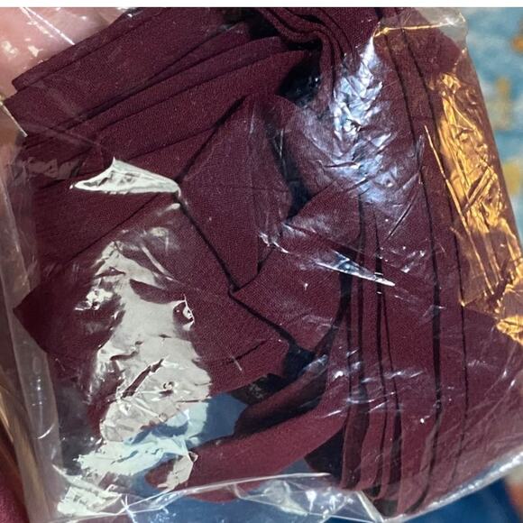 Azazie Ailani Gown Ruffle Off Shoulder Y Neck Halter Maxi Cabernet Red Womens 10 - Picture 14 of 14